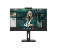 AOC Q27P3QW Moniteur QHD 27 ", Webcam 2 MP, Hauteur réglable, Haut-Parleur (2560 x 1440, 75 Hz, HDMI, DisplayPort, hub USB) Noir