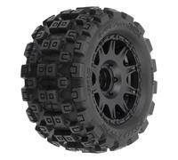 Pro-Line Racing Badlands MX 1.85" All-Terrain Truck Tires 4 Mounted on Raid Black 12mm Hex Wheels for Granite GROM 4x4 Front Or Rear PRO1024110 Tire