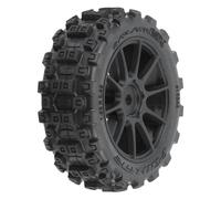Pro-Line Racing Badlands MX 1.9" All-Terrain Buggy Tires 4 Mounted on Mach-10 Black 1.9" 12mm Hex Wheels for Typhon GROM 4x4 Front Or Rear PRO1024610 Tire