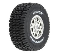 Pro-Line Racing Mirage TT F/R Tires Mounted 12mm Hex Satin Silver Impulse 4 for Arrma Mojave Grom PRO1025310 Tire