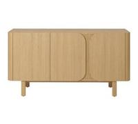 PRO LIVING Bahut Meuble bas 3 portes coloris chêne naturel