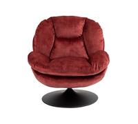 PRO LIVING Fauteuil pivotant Topi bordeaux