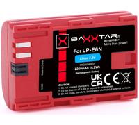 Pro LP-E6N LP-E6 2250mAh Batterie d'appareil Photo - avec Infochip - Système de Batterie Intelligent- Compatible avec Canon EOS XC10 XC15 EOS R 60D 70D 80D 5D Mark II III IV 6D 7D Mark I II