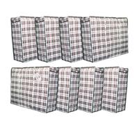 Pro-Lux Lot de 8 sacs à provisions extra larges, XXL avec fermeture éclair et poignées, résistants et durables, réutilisables