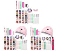 Pro Manucure Complète Strass Ensemble D'ongles Perceuse Fichier Meuleuse Toilettage Séchoir Art Kit Ensemble Ongles Tampon Polisseur Ongles Art Outils