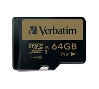 PRO+ micro SDXC class 10 / UHS 1 64GB (Read 90MB/sec, Write 80MB/sec)