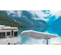 Pro Mobile - PM2 - Antenne TV pour Caravane, avec Amplificateur 20dB. Antenne TV Caravane et Véhicules de Loisirs. Installation Facile/clé en Main - Alimentation 12 ou 24Vdc ou Secteur 230Vac