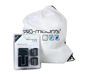 PRO-mounts Hero5/Hero6/Hero7 Batterie Noir