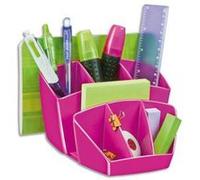 Pro Multipot Gloss 6 compartiments + 2 espace - Dimensions L14,3 x H9,3 x P15,8 cm coloris rose pepsy Rose G