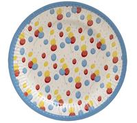 Pro Nappe - Réf 79140i - 10 Assiettes en carton rondes - 23 cm - Ballons