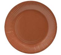 PRONAPPE 20 Assiettes en carton rondes, 23 cm - Terracotta