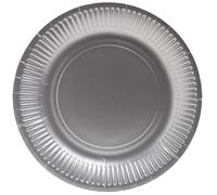Pro Nappe - Réf. 79311i - 10 Assiettes - diamètre 23 cm - carton - argent