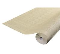 Pro Nappe - Réf R482568I - Nappe jetable papier damassé en rouleau de 25 M de long X 1,18 M de large - Papier damassé au motif universel chic et classique - 83 couverts - Couleur ficelle