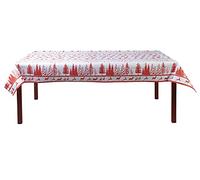Pro Nappe - Réf R482581I - Nappe jetable papier damassé en rouleau de 25 M de long X 1,18 M de large - Papier damassé au motif universel chic et classique - 83 couverts - Couleur décor Noël rouge