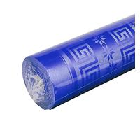 Pro Nappe - Réf R485019I - Nappe jetable en papier damassé en rouleau de 50 M de long X 1,18 M de large - Papier damassé au motif universel chic et classique - 166 couverts - Couleur bleu marine