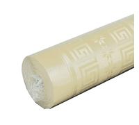 Pro Nappe - Réf R485024I - Nappe jetable en papier damassé en rouleau de 50 M de long X 1,18 M de large - Papier damassé au motif universel chic et classique - 166 couverts - Couleur ivoire