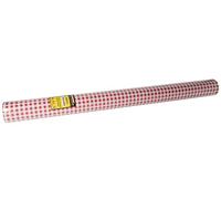 Nappe en rouleau papier damassé - 50x1,18m - Vichy rouge
