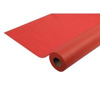 Pro Nappe - Réf R781209I - Nappe jetable en non tissé spunbond -Rouleau de 1,20 M de large X 50,4 M de long prédécoupé tous les 1,20 M - Couleur rouge - Matière indéchirable, déperlante et essuyable