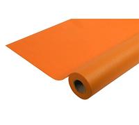 Pro Nappe - Réf R785043I - Nappe jetable en non tissé spunbond - Rouleau de 50 M de long X 1,20 M de large - Couleur orange - Tissu indéchirable, déperlant et essuyable