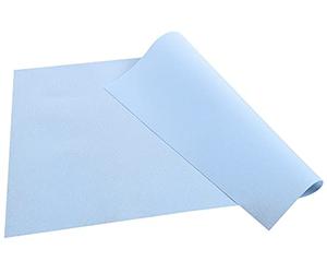 Pro Nappe - Réf. S340125I - Set de table non tissé spunbond - Tissu indéchirable, déperlant et essuyable - Format 30X40 - Couleur bleu ciel - Fabriqué en France - En barquette de 100 sets