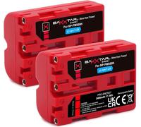 Pro NP-FM500H Batterie 2X (véritable 2400mAh Certificat UL) avec Infochip - Compatible avec Sony Alpha A57 A58 A65 A65V A68 A77 A77V A99 A99 II ...