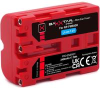 Pro NP-FM500H Batterie (véritable 2400mAh Certificat UL) avec Infochip - Compatible avec Sony Alpha A57 A58 A65 A65V A68 A77 A77V A99 A99 II UVM