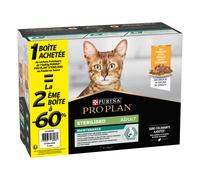 Pro Plan Adult Sterilised Maintenance Poulet Sauce 10x85g - Le Second à -60%
