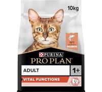 Purina Pro Plan Croquettes pour chat adulte Vital Functions Soutien fonctions vitales Saumon 10 kg