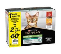 Pro Plan Adulte Stérilisé Boeuf Poulet 10x85g - Le Second à -60%