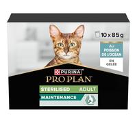 PRO PLAN Adulte Stérilisé Maintenance Poissons de l'Océan en Gelée 10x85g