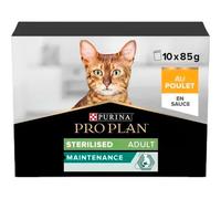 Pro Plan Sterilised Viande En Sauce Pour Chat Adulte Stérilisé Poulet 10x85g