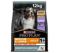 Purina Pro Plan Sensitive Digestion croquettes sans céréales pour chien adulte Dinde 12 kg