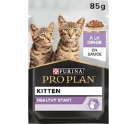 PRO PLAN Kitten Healthy Start Dinde Sauce Pochons 85g (Lot de 6)