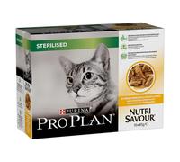 PRO PLAN-Pack de sachets au poulet pour chat stérilisé Purina Pro Plan - 10 x 85 gr