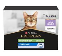 Pro Plan Sterilised Longevis Croquettes Pour Chat Senior 10x75g