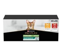 Pro Plan Sterilised Pâtée Pour Chat Adulte Stérilisé Bœuf En Sauce/Poulet En Sauce 40x85g