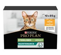 PRO PLAN® NUTRISAVOUR Sterilised Chat - Poulet en sauce Aliment 10x85 g