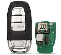 Pro-Plip Clé complète avec électronique à Programmer, Compatible avec A4 S4 A5 S5 Q5 RS A6 A7 A8 3 Boutons 868 MHz ID46 PCF7945 télécommande Vierge