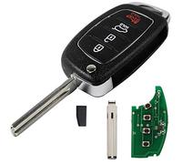 Pro-Plip omplète avec électronique Compatible avec Hyundai 4 Boutons I20 IX35 I30 I40 IX45 Sonata Elantra Santa Fe Solaris Accent Tucson Kia Rio Ceed télécommande 433MHz