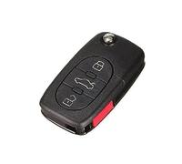 Pro-Plip Cle plip pour Audi a2 a3 a4 a6 a8 TT s3 s4 a1 a5 q7 3 Boutons + Panic Coque pour Pile cr1620 telecommande