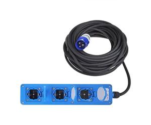PRO PLUS Barrette d'alimentation CEE 3 Voies/Schuko 10 mètres