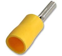 Pro Power STPV5-13 Broche 6,35 mm Borne à sertir Jaune, 20 A, Lot de 100