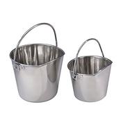 Pro Select Seau Plat en Acier Inoxydable très Solide pour Solution d’Abreuvoir dans Les niches pour Animaux de Compagnie