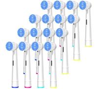 Pro Sensitive Gum Care Lot de 16 têtes de brosse à dents de rechange compatibles avec les brosses à dents électriques Oral-B, haute densité, poils extra doux, blanc