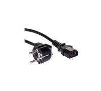 Akyga Pro Series AK-PC-05A - Câble d'alimentation - power CEE 7/7 (M) incliné pour power IEC 60320 C13 - 250 V - 10 A - 5 m - noir