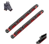 Pro-Series Aluminum Magnetic Hex Bit Organizer, 40-Slot 1/4" Drive Holder, High Strength Magnetic Secure Grip, Organizer Sliding Rail Heavy Duty Holder, Storage Fast Access