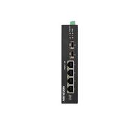 Pro Series DS-3T0506HP-E/HS - Commutateur - non géré - 3 x 10/100/1000 (PoE) + 1 x 10/100/1000 (Hi-PoE) + 2 x Gigabit SFP - de bureau - High PoE /