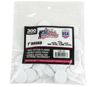 Pro-Shot .22-.270 Cal. Cleaning Patches: 1" Round 300 Count, Gun Cleaning Kit Essential Made from 100% Cotton Swabs, Gun Cleaner & Hunting Gear Must-Have for Serious Hunting Essentials, USA Made