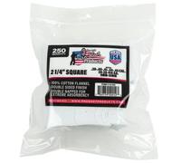 Pro-Shot Patchs de Nettoyage pour Armes 100% Coton Flanelle, Mixte, 2 1/4-250, Blanc, 2 1/4" Patches