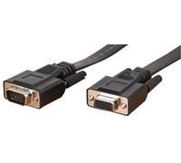 PRO SIGNAL - Câble d'extension VGA Male à Femelle Plat, 1m Noir